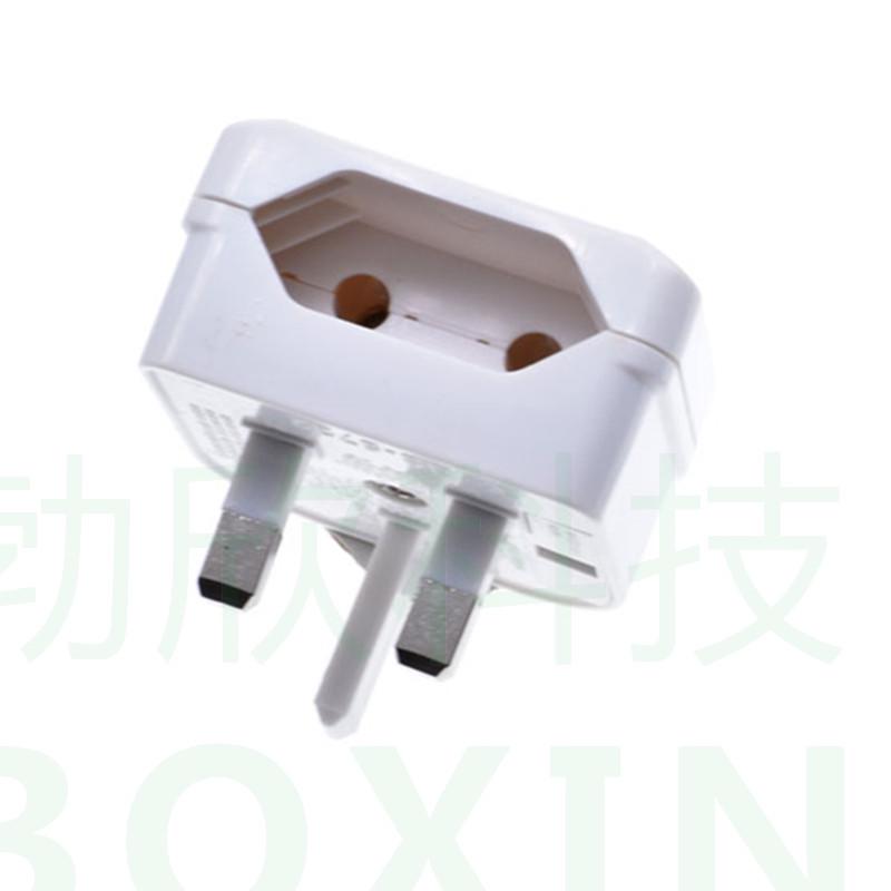 UK to EU Adapter Plug BS-5732, 3A/5A/13A Fuse, Large Pin белый