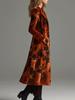 2026 European Retro Velvet Floral Lapel Long Coat - Women's Autumn Winter Fashion.