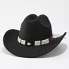 European and American fashion retro hat female western classic cowboy hat fashion versatile woolen jazz top hat