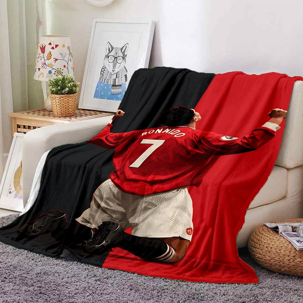Soccer Player Action Blankets Flannel Printed Breathable Warm Throw Blanket for Home Office Bedspreads 0708a147