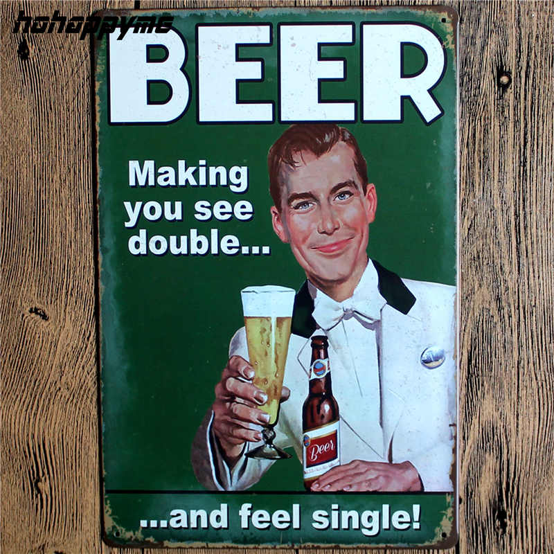 Vintage Tin Beer Signs Antique Decorative Metal Plaques Beer Carteles Vintage Metal Plaque Metal Vintage Pub 20*30cm