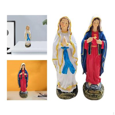 Resin Virgin Mary Statue Figurine Art Shelf of Table Decoration Ornament