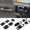 Door Handle Trim Cover For Jeep Wrangler JL 4-door 2018-2025 Grab Handle Bowl Decoration Carbon Fiber Car Interior Accessories