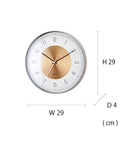 Interform Norte Wall Clock CL-4090, Copper, Warm Gray, White, Sweep Movement