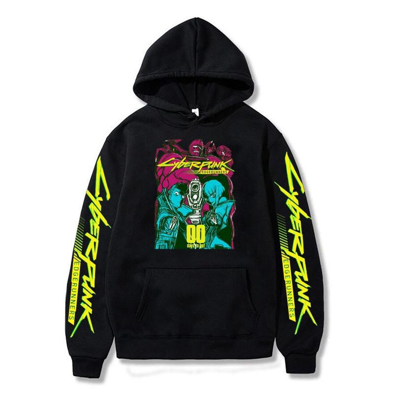 Grenzüberschreitende Cyberpunk Cyberpunk Print Serie Herbst und Winter Herren Hoodies Erwachsene Lässiger Komfort Langarm Sweatshirts