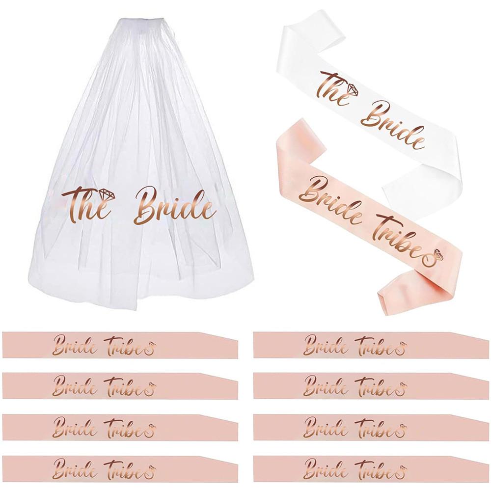 Headband Bridal Ceremony And Veil Ensemble Handmade Finish Marriage Party Use