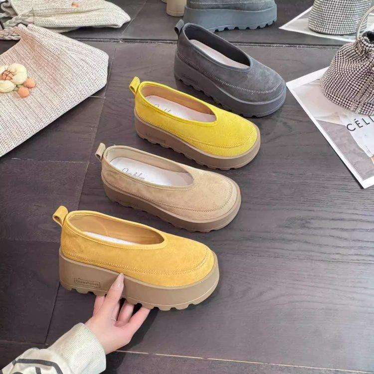 [Youshilai] Ou Ruofeng Increases 6cm In Spring 2025 New Casual Fashion Platform Temperament Boken Women's Shoes