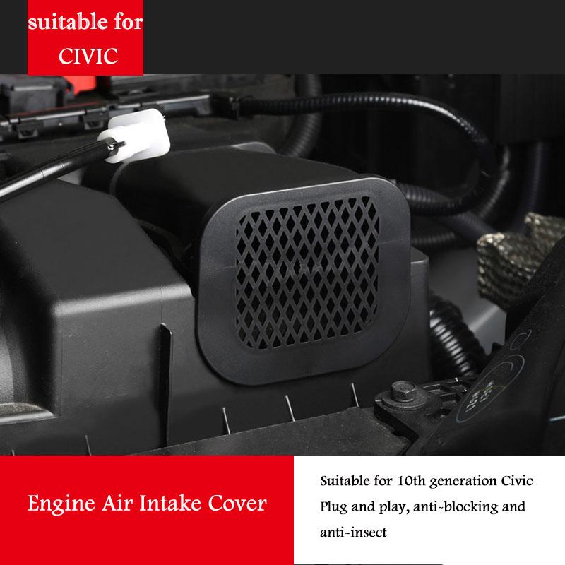 Engine Air Intake Protective Cover For Honda Civic 2016-2018 Outlet Cover Trim Sticker Anti-rat Modification