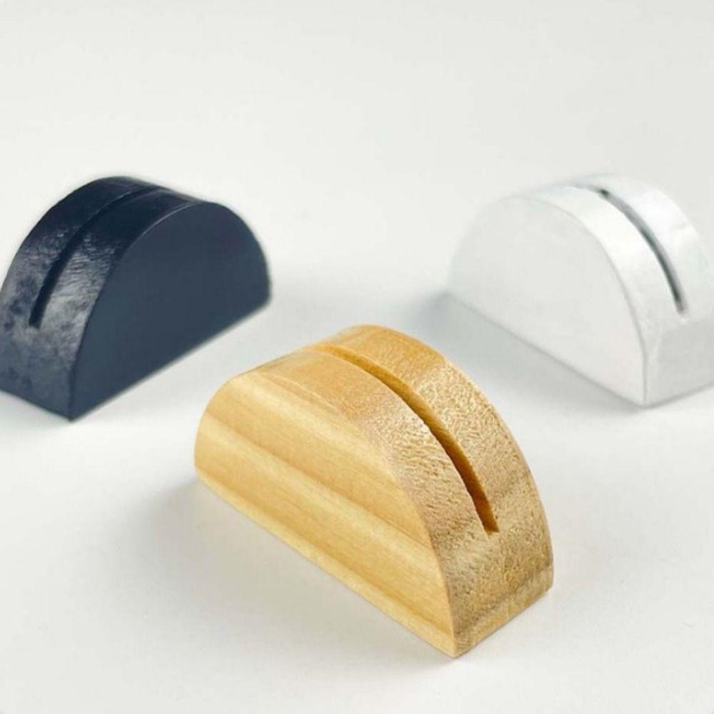 Multi-Shapes Table Number Stands Natural Pine Wood Wooden Card Holder Table Name Holder  Office Tag