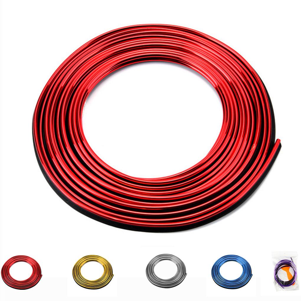 Car Interior Exterior Decoration Strip 5 Meters Inner Moulding Inner Moulding Trim Line Dashboard Door Panle Decor