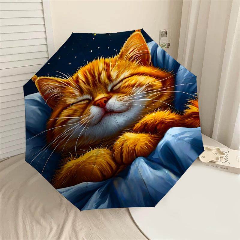 

1PC cat, sleeping Umbrella-9-Rib Reinforced, Automatic Open, Lightweight & Durable, Cute Fashion Accessory for Outdoor-P0771