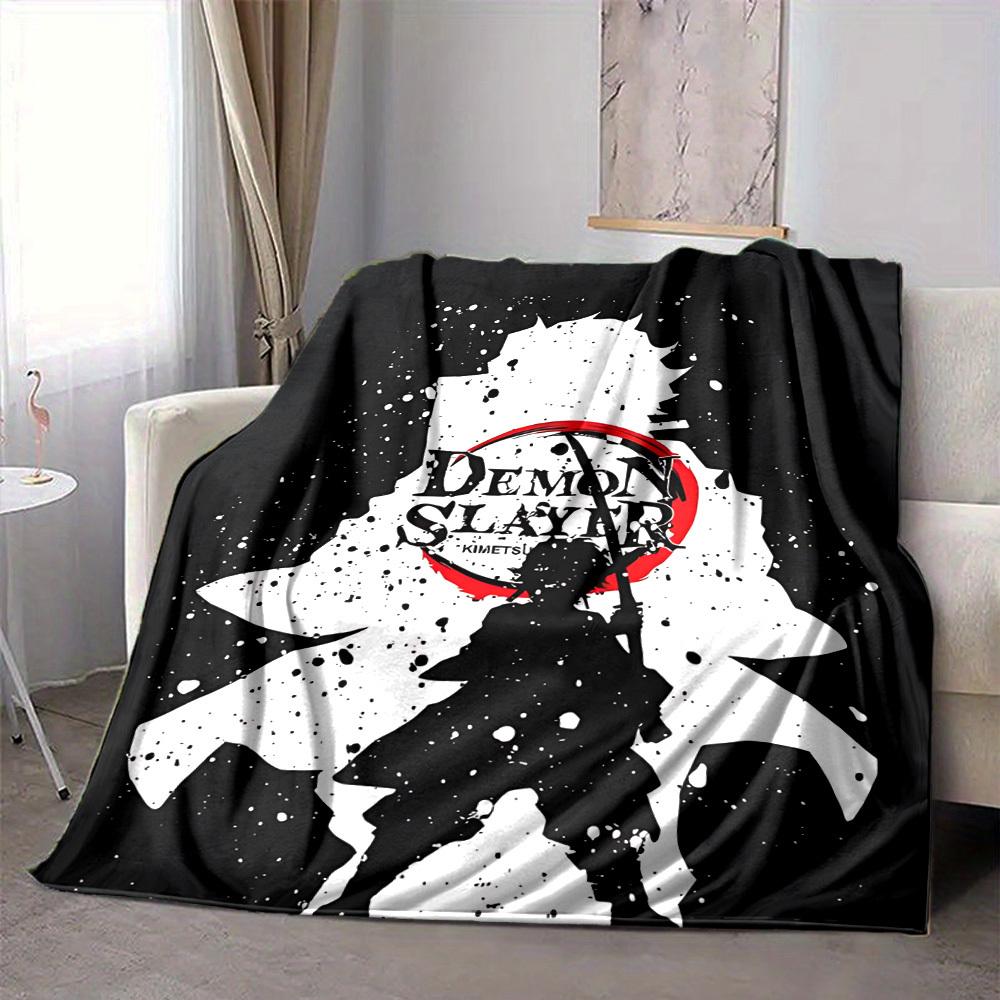 1 Stück Dämonentöter Weiche Bequeme Decke Digitaldruck, Ganzjahres Mehrzweck Strickstoff Bettwäsche, Büro, Sofa Heimdeko Decke