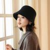 Bucket Hat Women's Autumn and Winter Fashion Versatile Literary and Retro Bucket Hat Big Head Circumference Showing Face Small Bucket Basin Hat