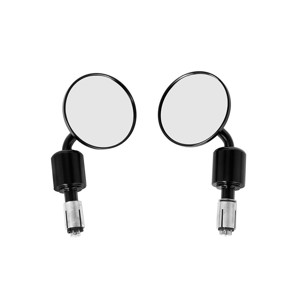 1 Pair 7/8" Motorcycle Rearview Mirror Round Handlebar Bar End Rear View Mirrors Motorbike Side Mirror