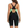 CHARMLEAKS Athletic One Piece Swimsuits for Women Boyleg Swimwear Racerback Bathing Suits