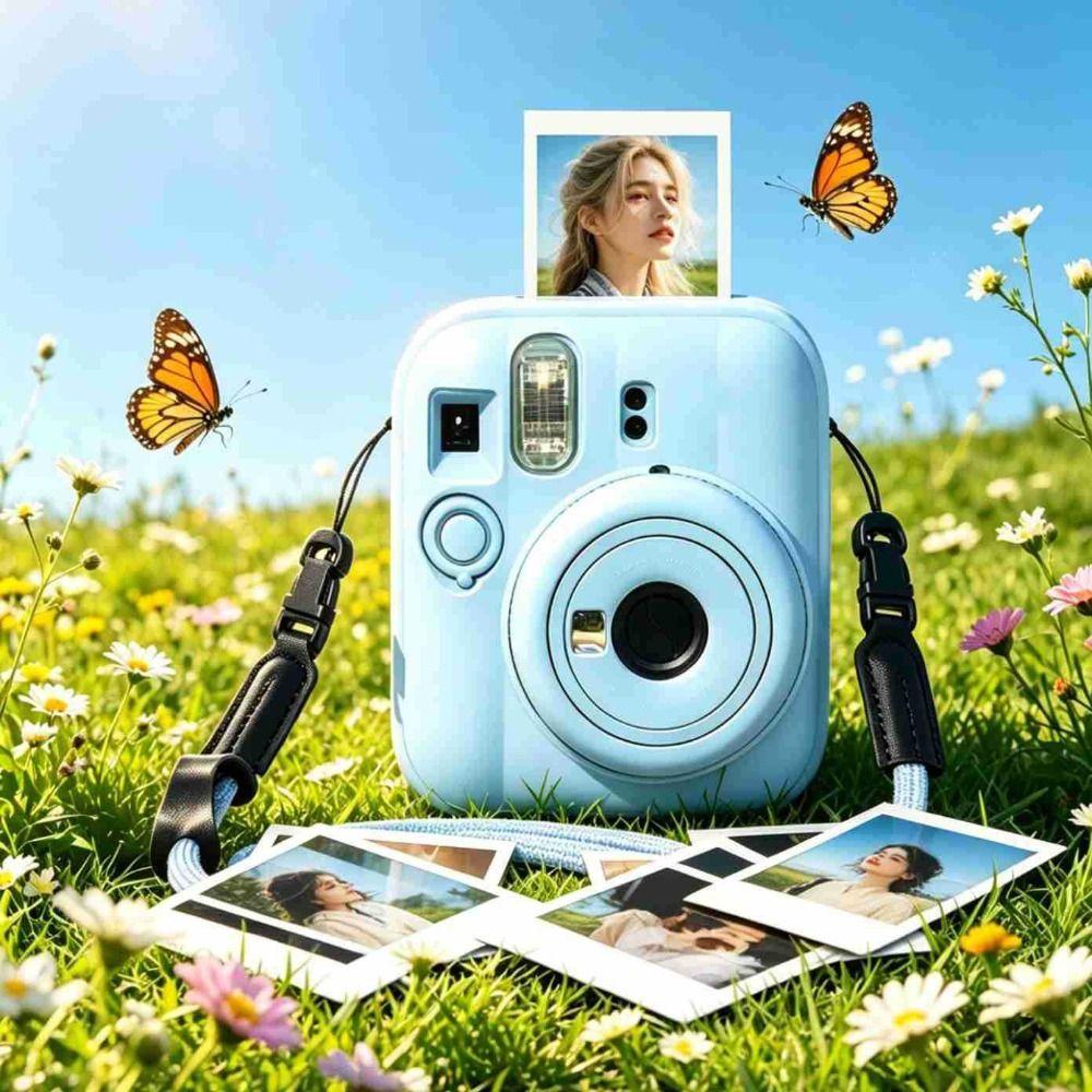 Med Rem Instantkamerafodral Silikonhölje Skyddande Omslag för Fujifilm Instax mini 13 Resa