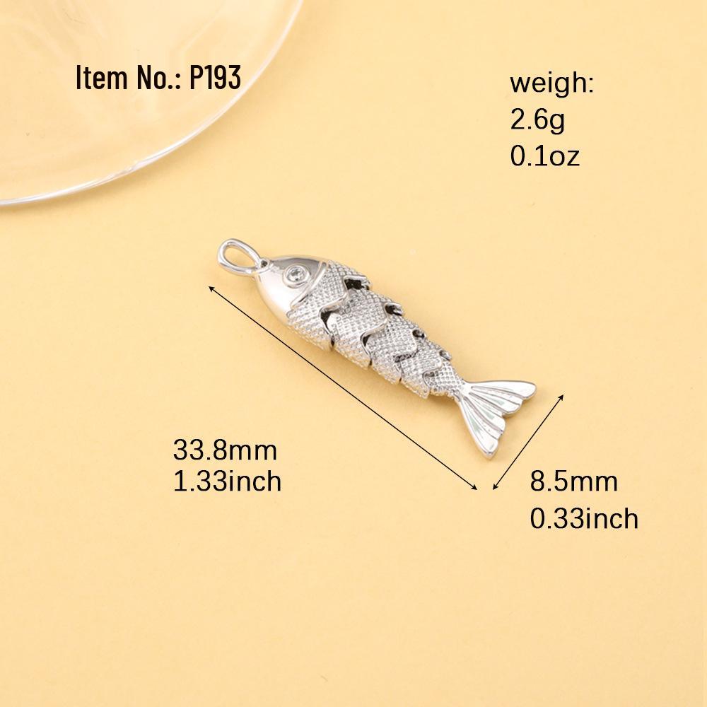 Eleganter vergoldeter Koi-Fisch Anhänger mit Strasssteinen