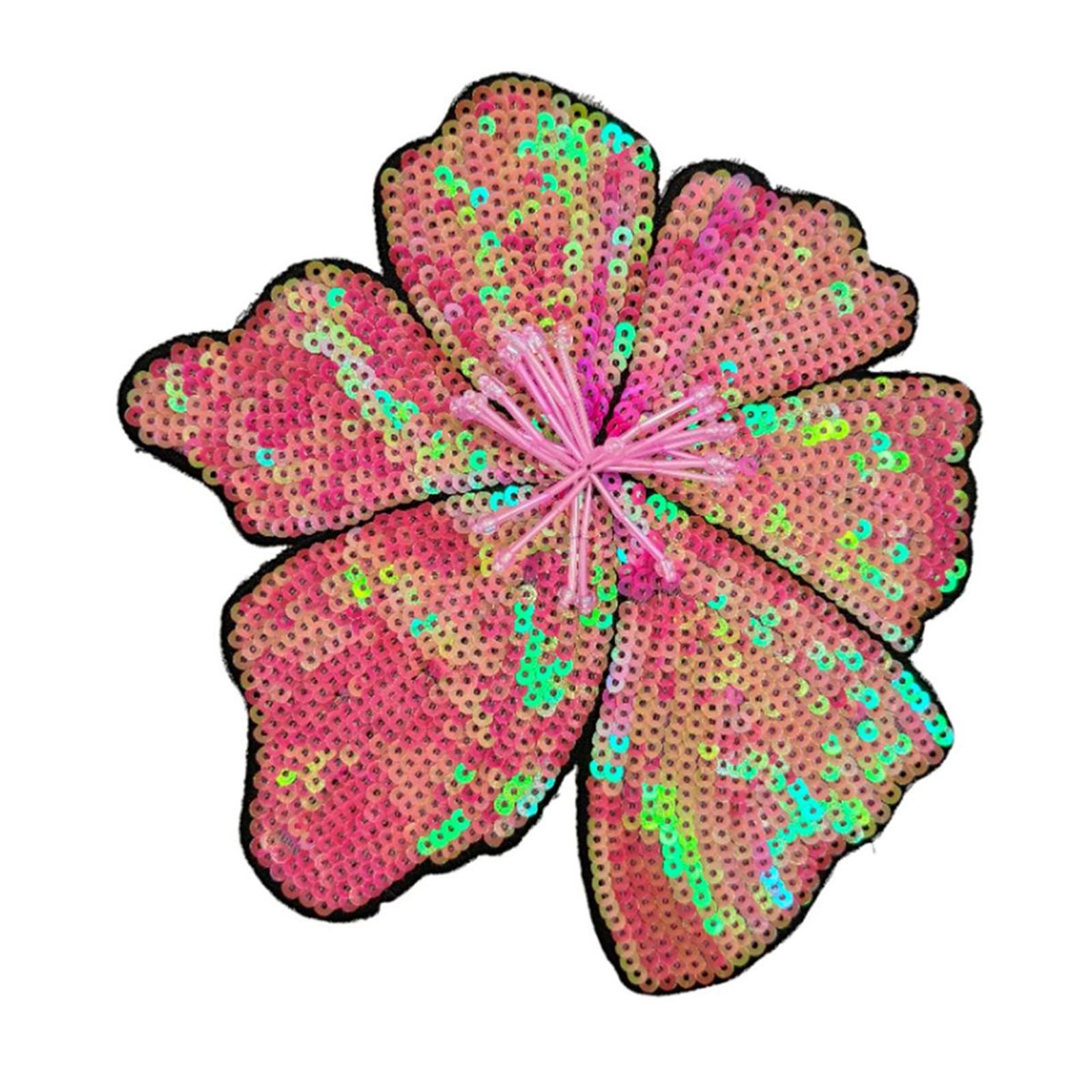 

Fashionable Sequined Flower Applique Sewing On Patches For Party And Wedding Outfit Cultural Event Costume Decoration