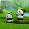Creative Kawaii Mini Resin Panda Series Figurine Miniature Bonsai Doll House Decoration Accessories For Children Gift Toys