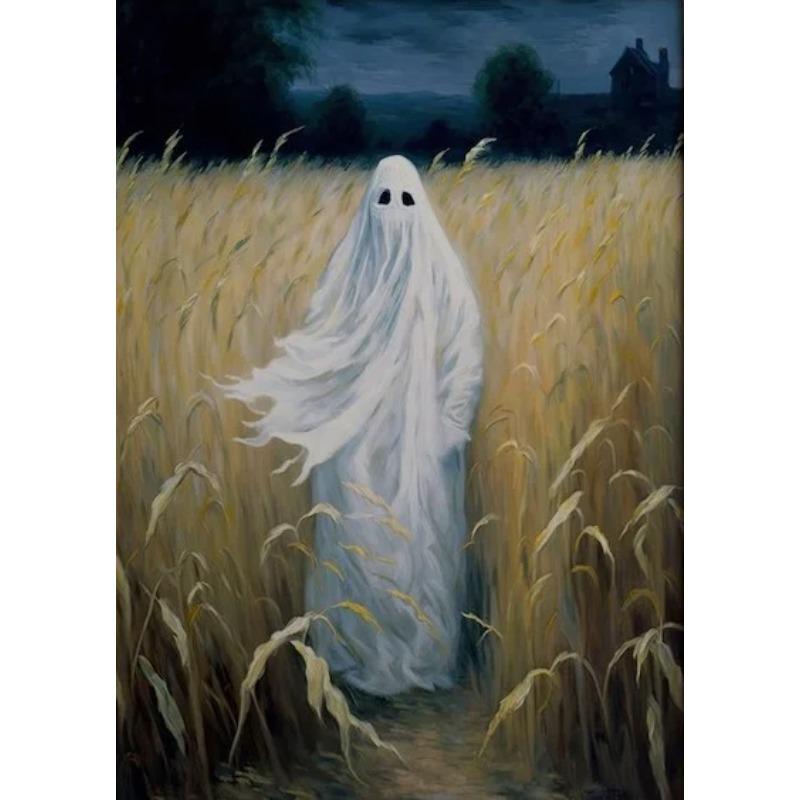 Dark Academia Art Haunting Ghost Poster Prints Halloween Home Decor Haunted House Gothic Vampire Canvas Painting Wall Art