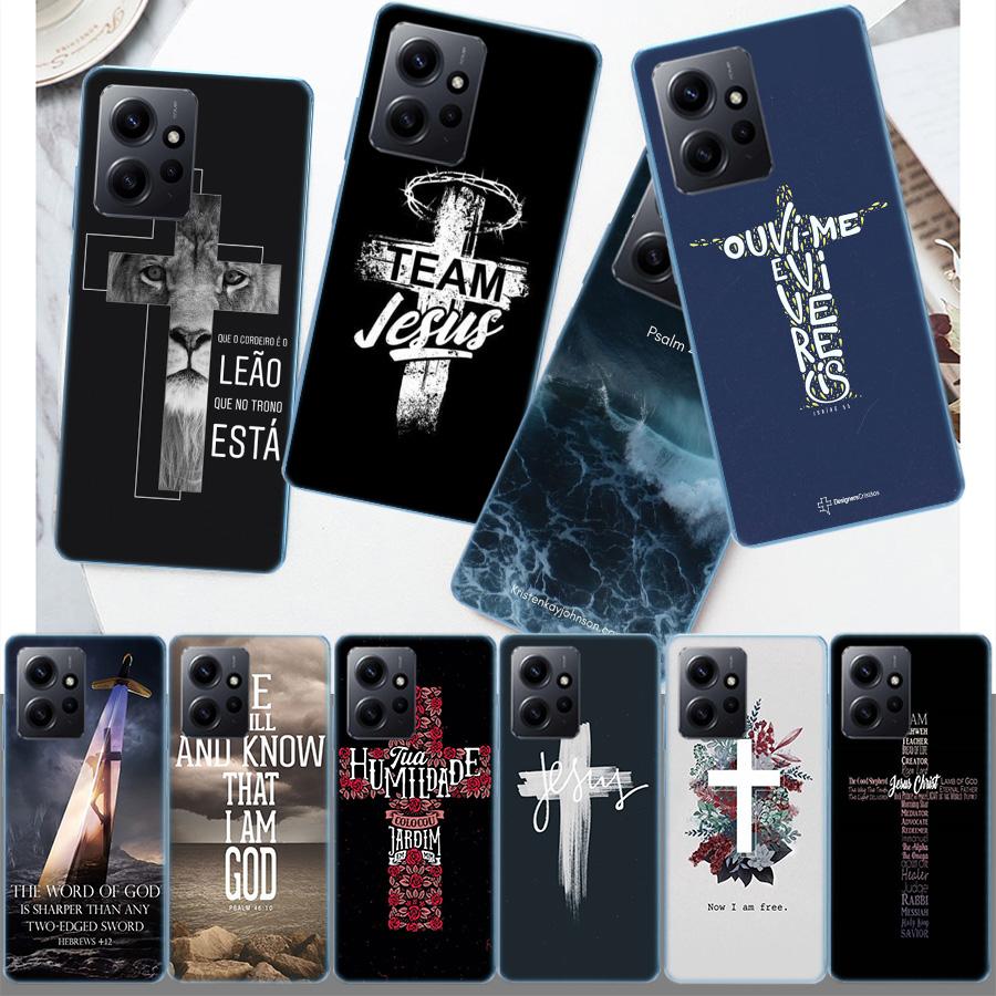 God Jesus Pray Phone Case For Redmi 12 13C 12C 15C 9 10 10C Note 13 Pro Plus 14 15 Pro 9T 9C 9A TPU Soft Cover Clear Cell Cases