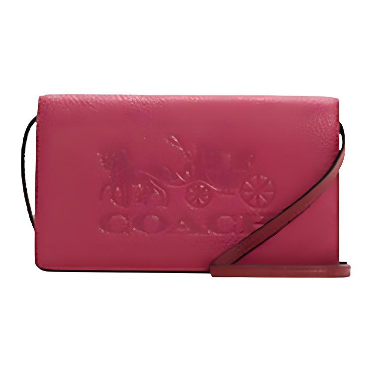 

Coach Anna 20 Logo Embossed Flap Pebble Leather Crossbody Bag Small Women crossbody bag Pink C5887-IMRPC Basic Set (Bag+Dust Bag)