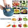 Multifunctional 9 In 1 Vegetable Chopper,, Kitchen Vegetable Slicer Cutter with Container, Carrot and Garlic Chopper with Peel