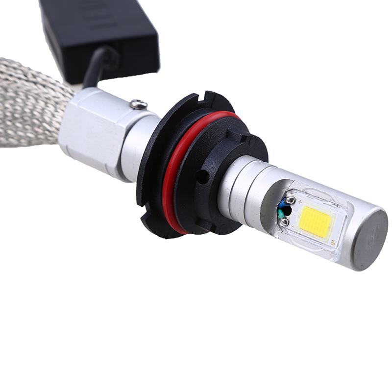 1 Pair Auto Car Headlight Bulbs Waterproof Surper Bright 6500K White External Light 9004/9007