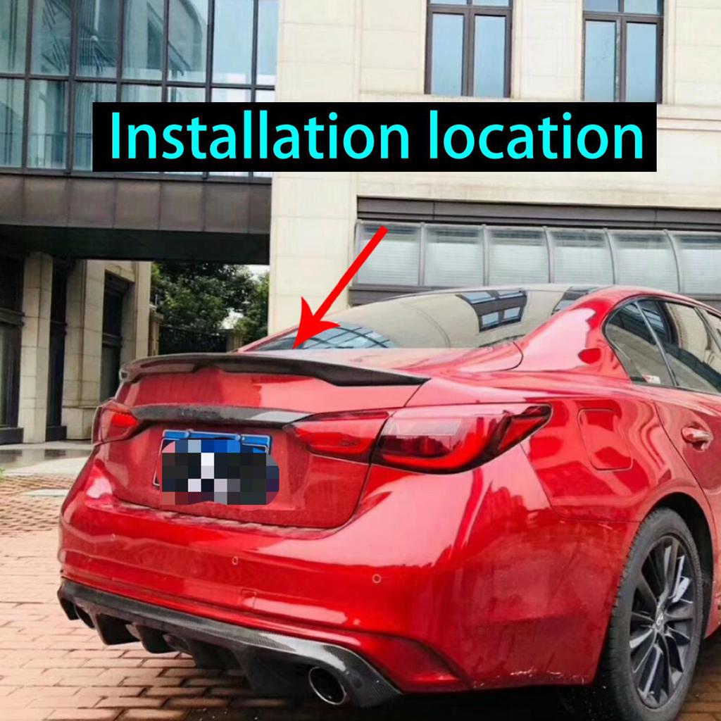 Carbon Fiber Car Rear Trunk Door Frame Bumper Decor Strips For Infiniti Q50 Q50L Carbon Fiber Car Rear Trunk Door Frame Bumper Decor Strips For Infiniti Q50 Q50L