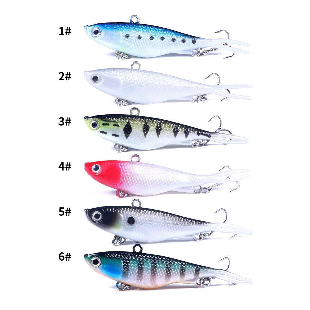 9.5CM 20G Winter Fishing Lure VIB Ice Fishing Lure Soft Inking Fishing Lure