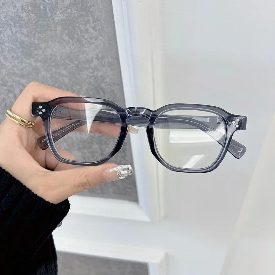 Square Anti Blue Light Glasses Fashion Retro Classic Women Men Computer Gaming Eye Protection Plain Spectacles