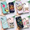 Cute Cartoon Owl Silicone Case For iPhone 17 14 13 12 11 15 Pro Max 16 Plus 12 13 Mini 16e 17 Air Back Cover