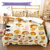 Bread Thief Pattern Bedding,Quilt Set Quilt Cover Pillowcase Home Birthday Gift (1 * Duvet Cover + 2 * Pillowcase, Without Core)