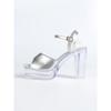 Women's 12cm Clear Heel Slide Sandals - Chunky Platform Sexy Shoes for Stage Runway & Outdoor LFD-19866-12