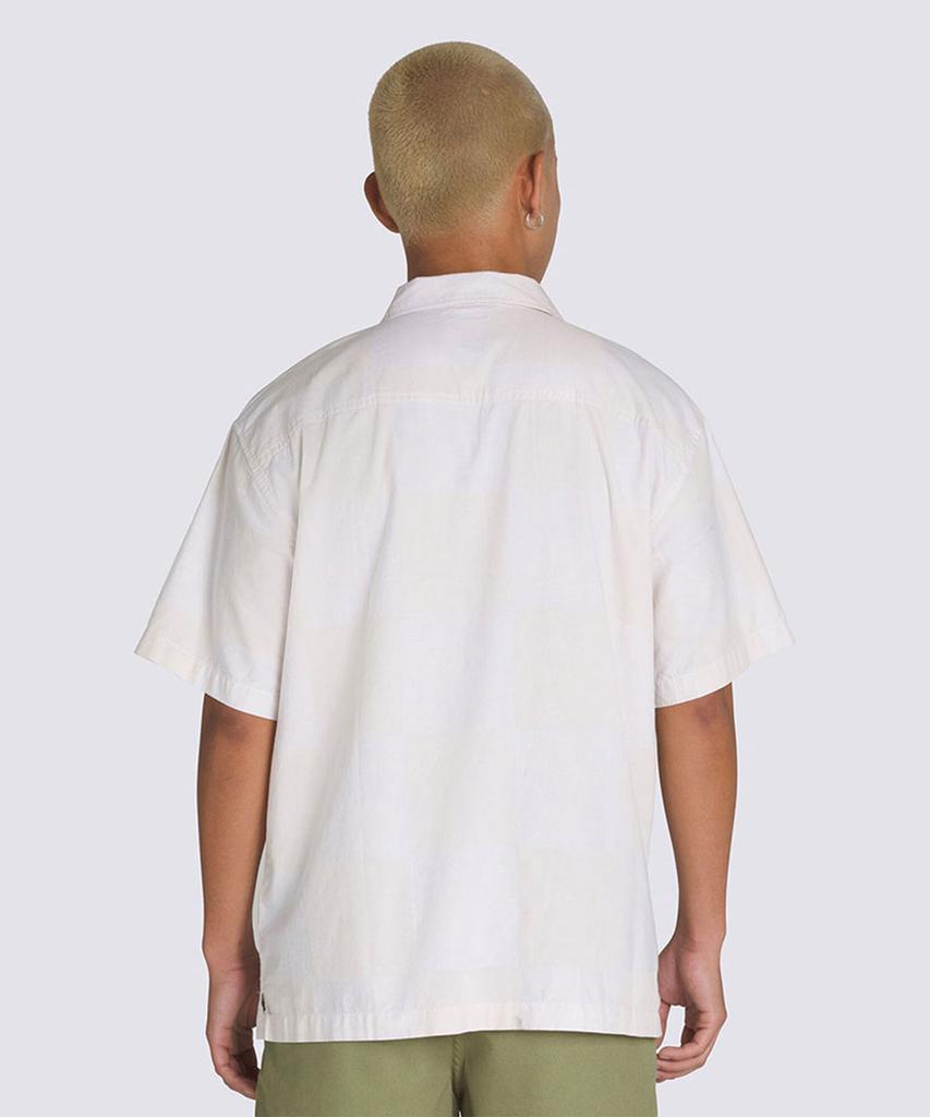 VANS Kessler Checkerboard Woven Short Sleeve Shirt - White - Marshmallow / Vn000M18E681