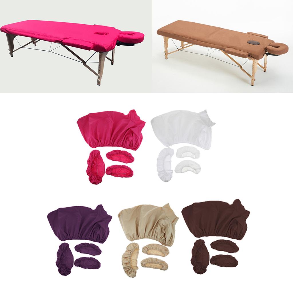 4pcs Massage Table Bed Fitted Sheets Pad Gesicht Wiege Pillow Covers Set 185x60cm/7x0 inch