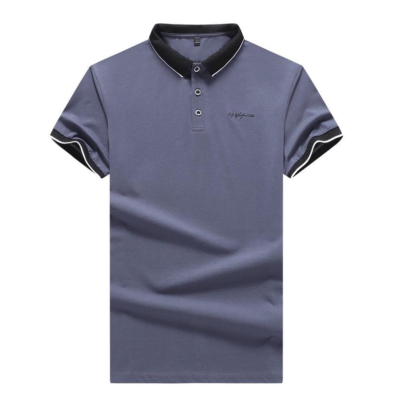 Men 'S Short -Sleeved T -Shirt Men 'S Polo Shirt Cotton Summer Lapel T -Shirt 