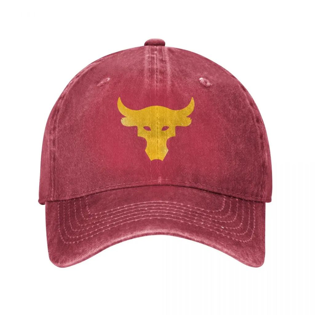 Brahma Bull The Rock Project Gym Baseball Cap Yellow Logo Unisex Men Sun-Proof Trucker Dad Hat Outdoor Sports Baseball Caps