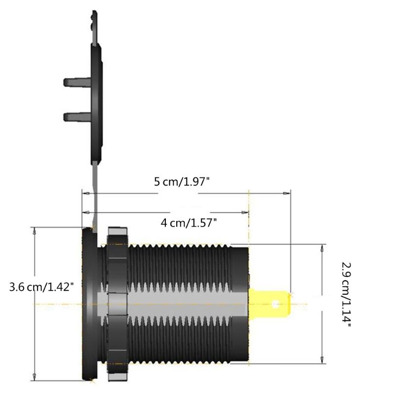 Double PD45W Fast Charging Car Charger Socket with LED Light Waterproof USB QC3.0 Charger Adapter for 12V/24V Car Boat
