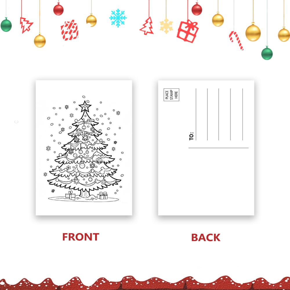 32 Stück, Weihnachtliche Doodle-Malvorlagen, Postkarten, DIY-Malvorlagen, Geburtstagsgeschenke, Schulsachen, Weihnachtsgeschenke