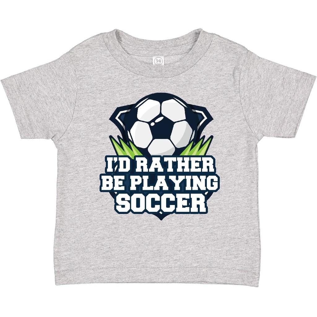 Inktastic I'd Rather Be Playing Soccer Toddler T-Shirt Humor Child Preschooler