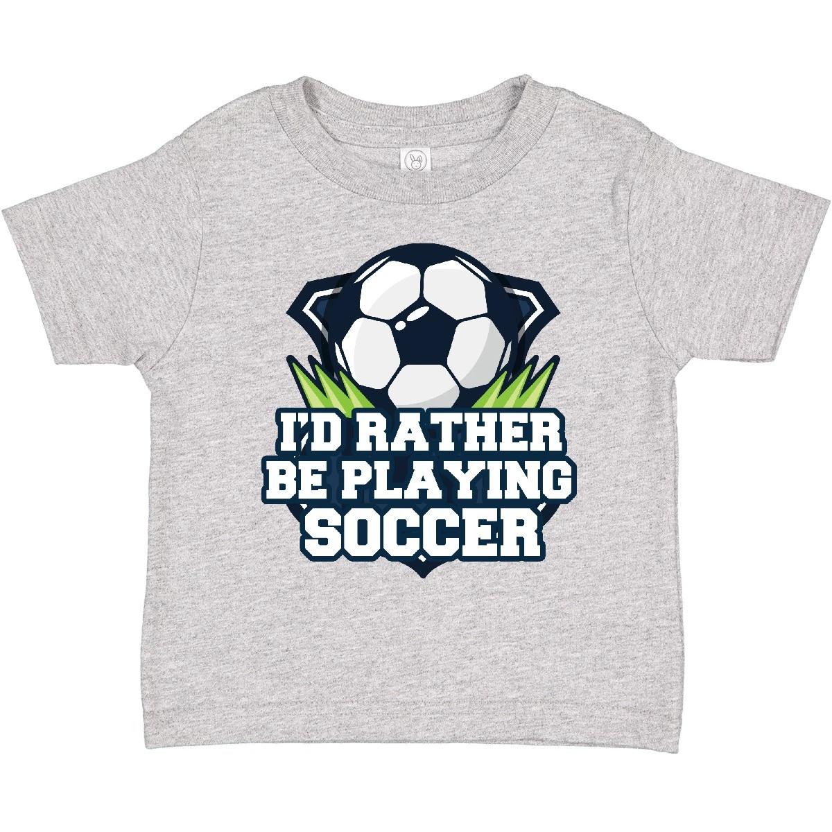 Inktastic I d Rather Be Playing Soccer Toddler T-Shirt Humor Child Preschooler 110
