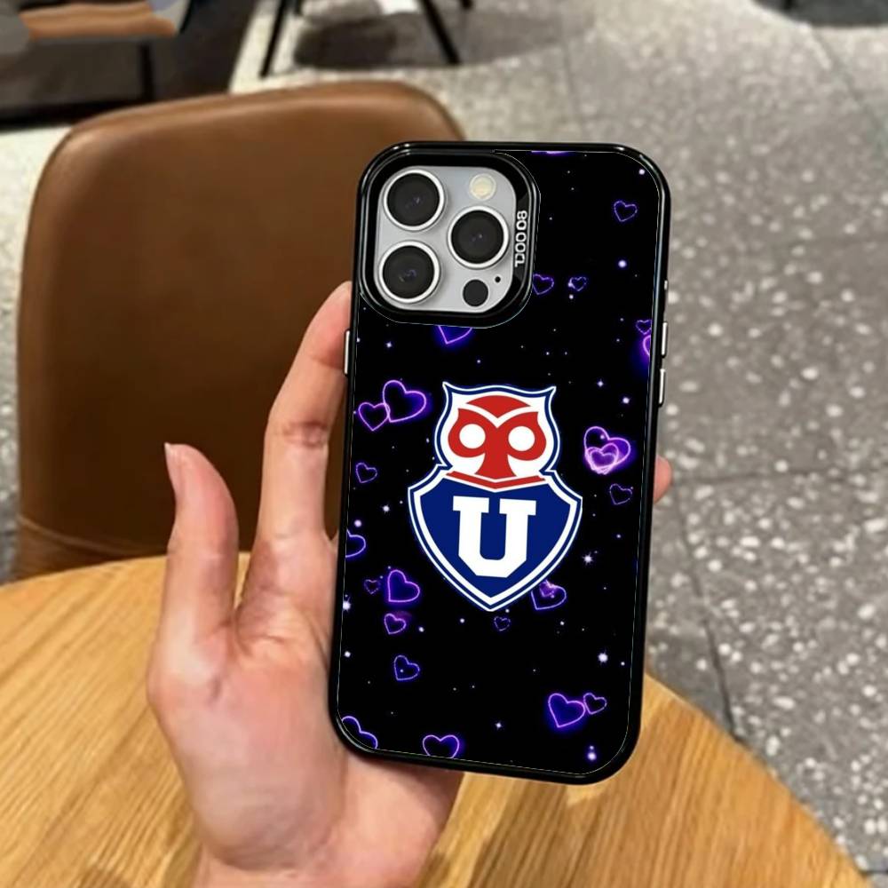 C-Chile U-University L-Logo Phone Case For iPhone17,16,15,14,13,12,11 Plus,Pro Max Colored Silver Plated Inside Cover