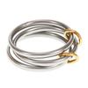 Multiple Layers Strand Loop Indext Finger Zircon Rings for Women Stainless Steel Gold Plated Ring