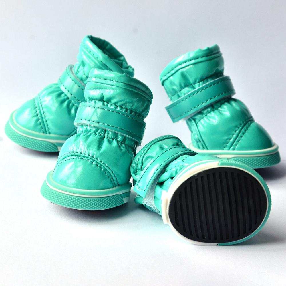 4 st/set Vinter Hundskor Vattentäta Varma Hund Snöskor Halkfria Fritidsskor För Små Hundar Chihuahua Teddy Hundskor