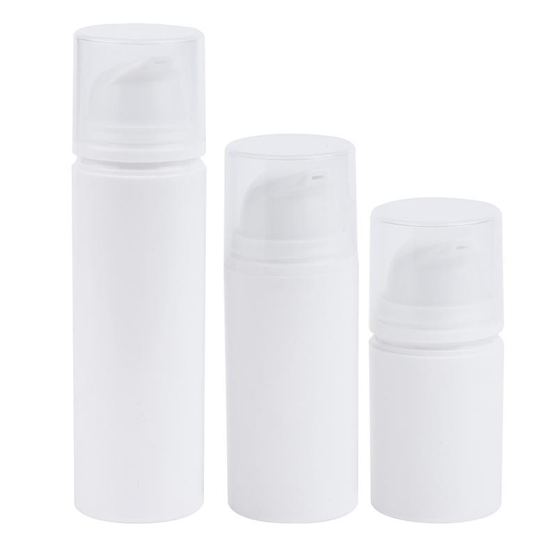 15Ml 30Ml 50Ml Plastic Travel Bottles Cream Refillable White Airless Pump Emulsion Vacuum Lotion Bottle Makeup Cosmetics For Gel