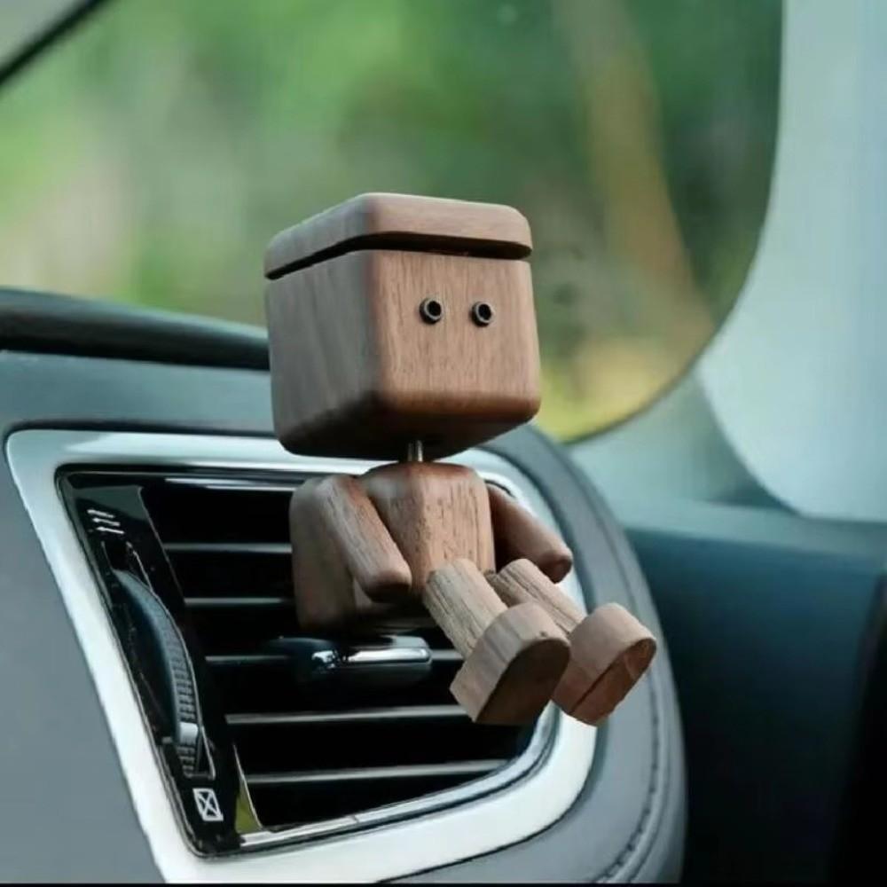 Holder Ornament Mini Wooden Man Perfume Creative Car Perfume Ornament Car Air Freshener