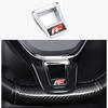 ABS Car Steering Wheel Trim Stickers R Logo Accessories For Volkswagen VW R-Line R GTI Polo T5 T-ROC Golf Passat Scirocco Jetta