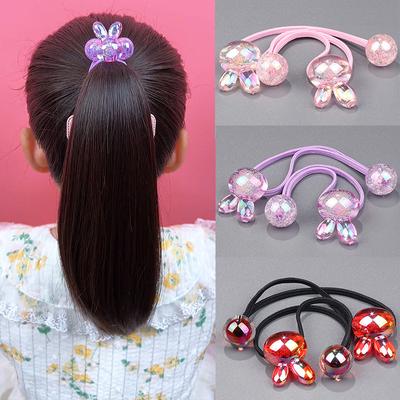 Children Sequins Rabbit Elastic Hair Bands Rubber Band Hair Tie Princess Kawaii Hair Rope Headwear Girls Kids Hair Accessories