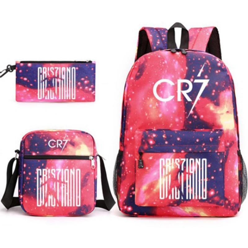 Fashionable Cr7c Teenager Backpack Set With Pen Bag Wholesale